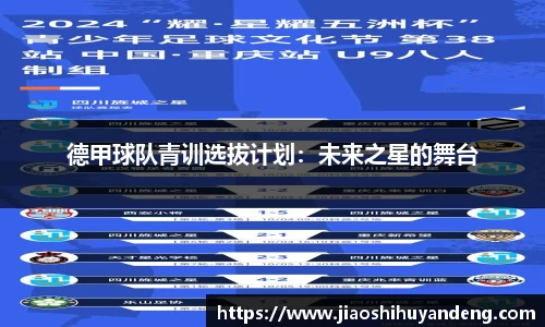 德甲球队青训选拔计划：未来之星的舞台